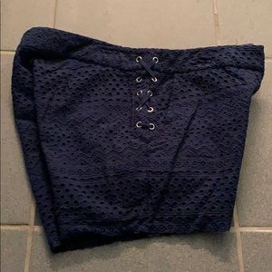 Navy lace shorts Laundry